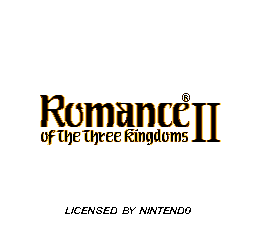 Romance of the Three Kingdoms II (USA) Title Screen